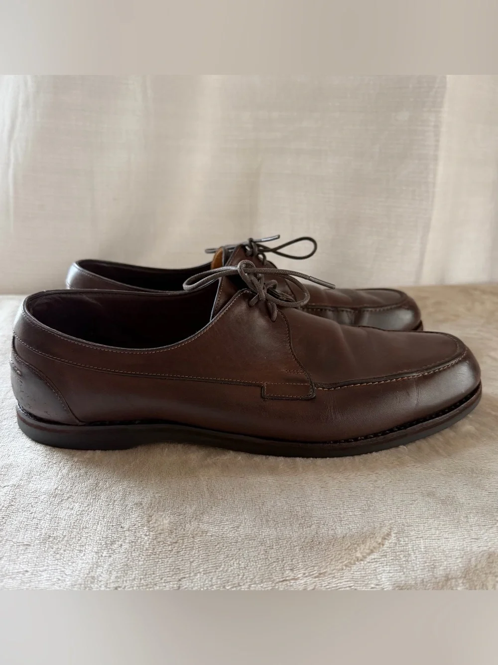 John Lobb Trinidad Brown Leather Split Toe Derby Dress Shoes UK 9E